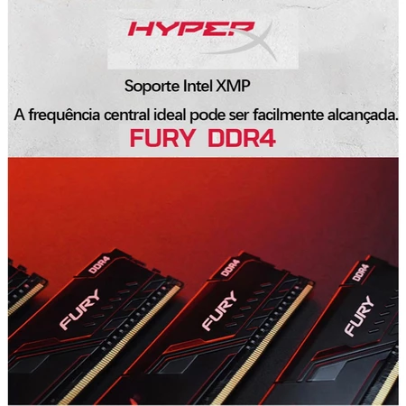 Kingston HyperX FURY DDR4 16GB 8GB 4GB 3200MHz 2666MHz 2400MHz 2133M PC4 Memória RAM Desktop 288Pins